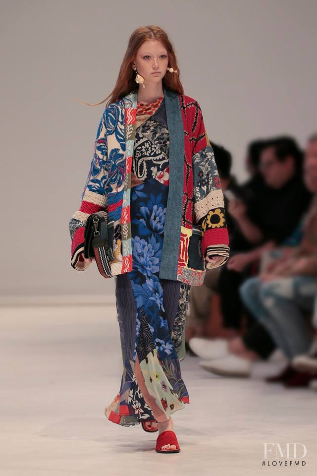 Sara Grace Wallerstedt featured in  the Etro fashion show for Spring/Summer 2019