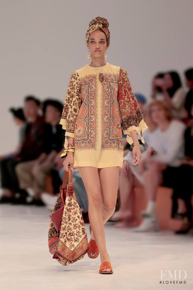 Ellen Rosa featured in  the Etro fashion show for Spring/Summer 2019