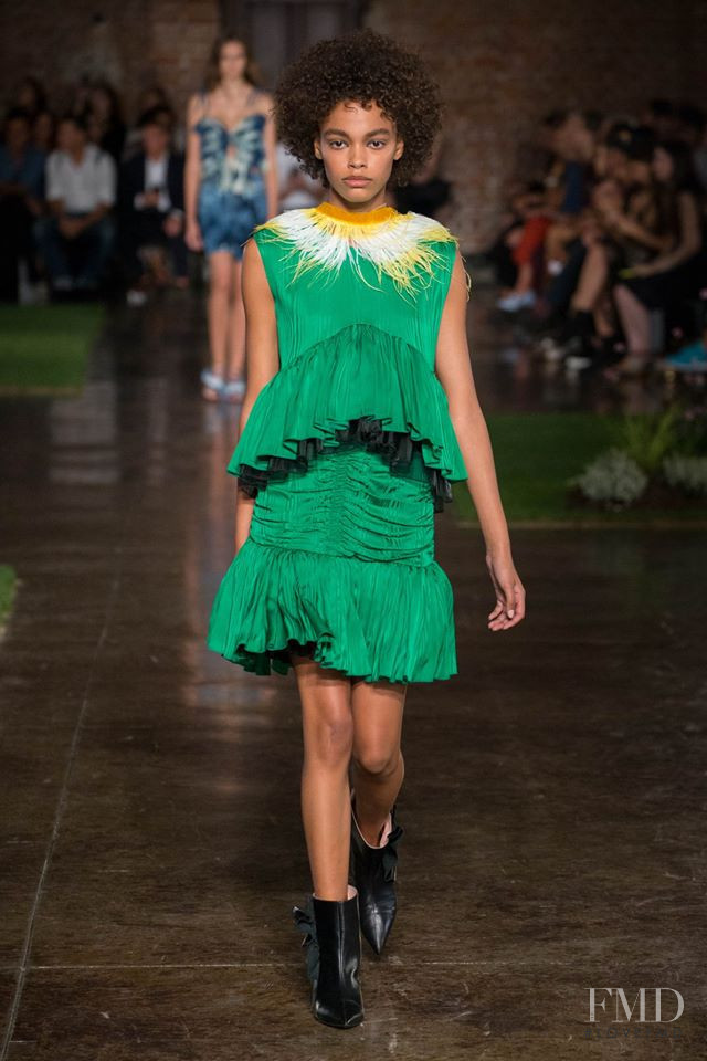 Alexis Sundman featured in  the MSGM fashion show for Spring/Summer 2019