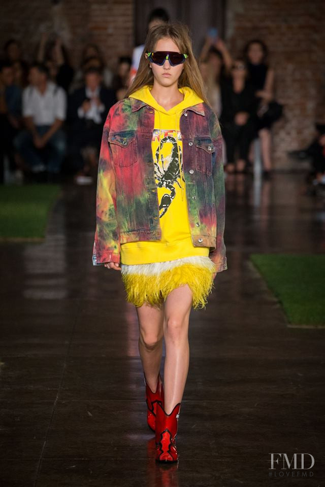 Nastya Cherkasova featured in  the MSGM fashion show for Spring/Summer 2019
