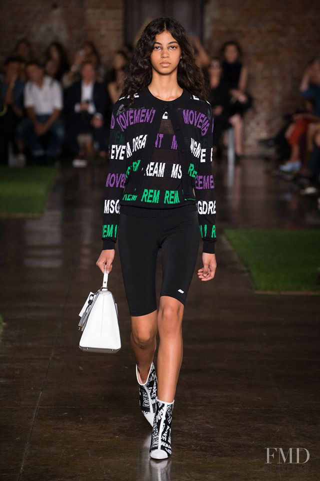 Rocio Marconi featured in  the MSGM fashion show for Spring/Summer 2019