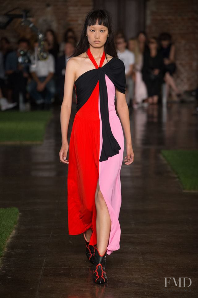 Wang Han featured in  the MSGM fashion show for Spring/Summer 2019