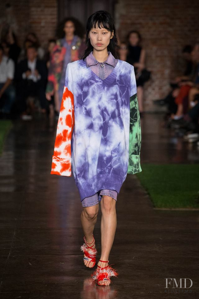 Heejung Park featured in  the MSGM fashion show for Spring/Summer 2019