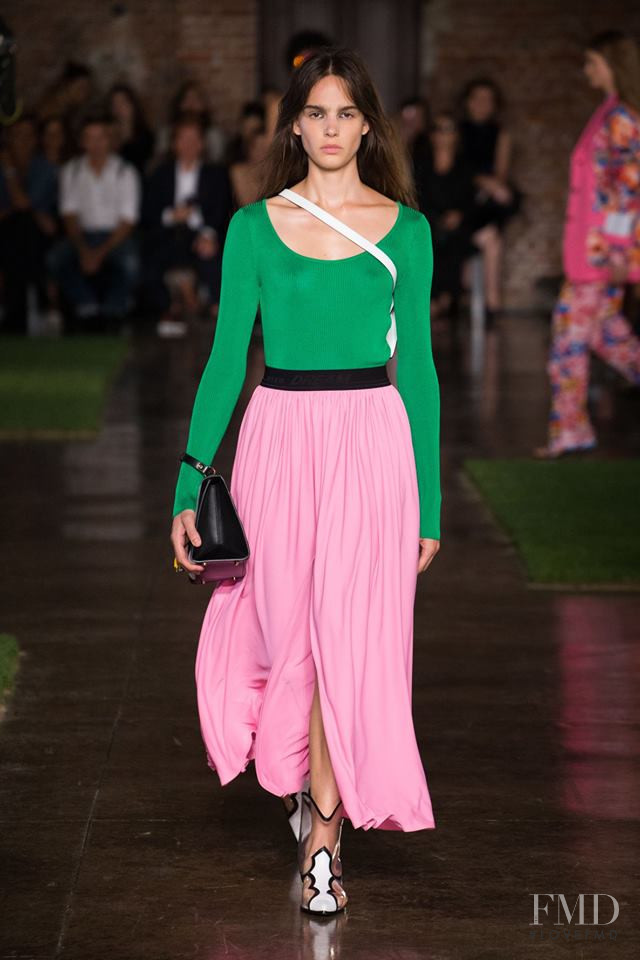 Matilde Buoso featured in  the MSGM fashion show for Spring/Summer 2019