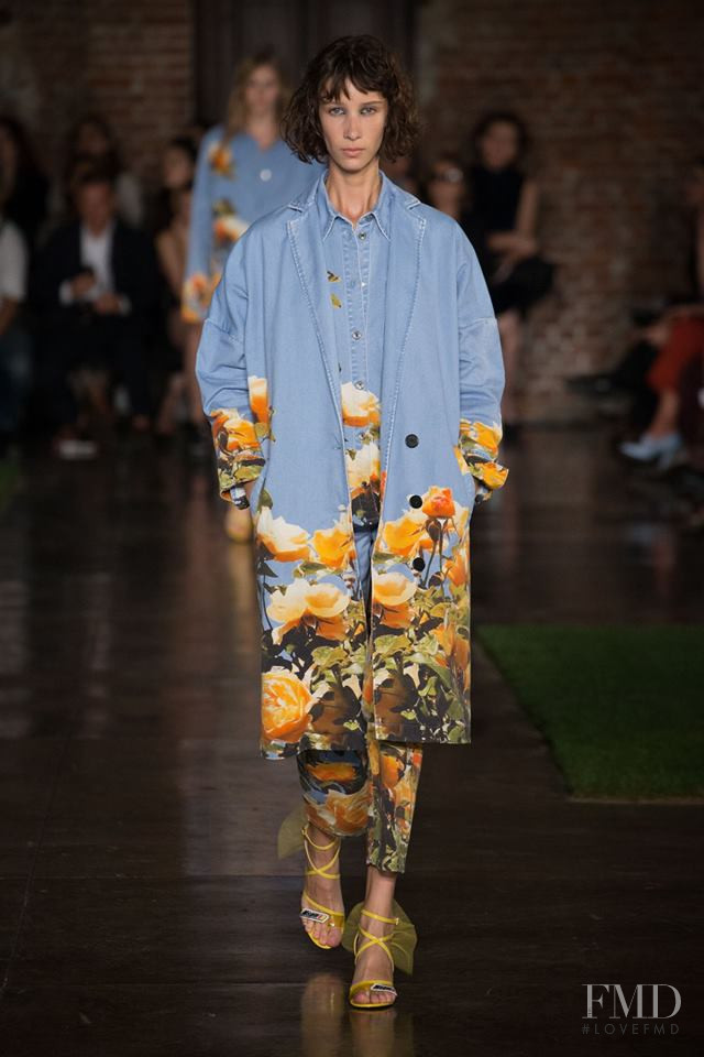 Sasha Knysh featured in  the MSGM fashion show for Spring/Summer 2019