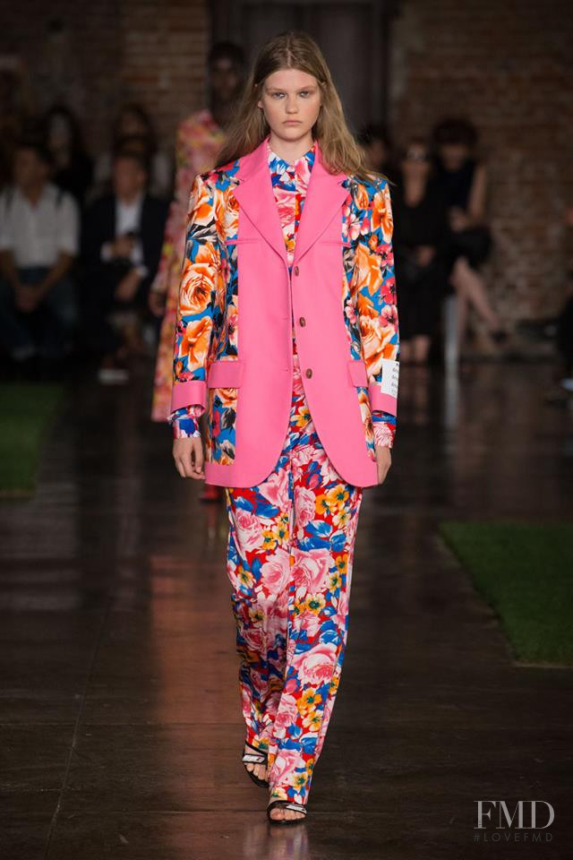 Viktoriia Gerasimova featured in  the MSGM fashion show for Spring/Summer 2019