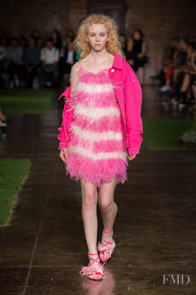 Lily Nova featured in  the MSGM fashion show for Spring/Summer 2019