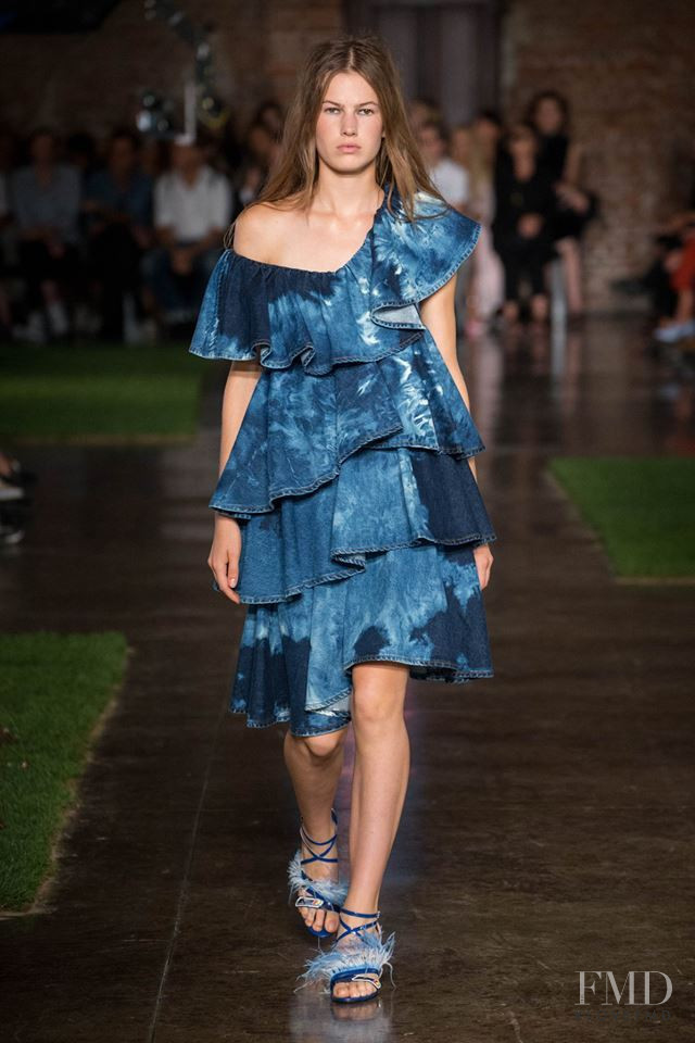 Roos Van Elk featured in  the MSGM fashion show for Spring/Summer 2019