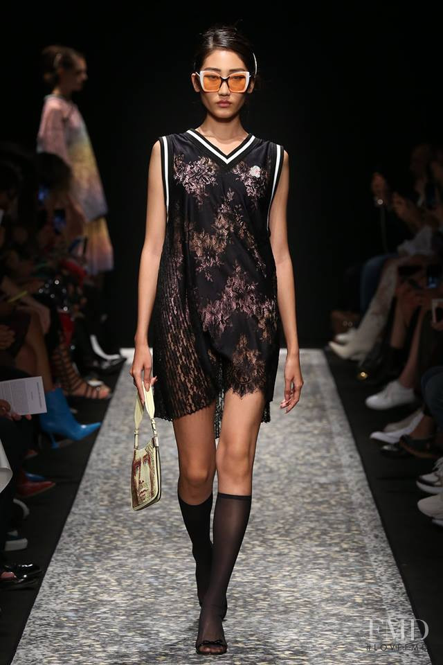 Leah Bing Bin Chen featured in  the Marco de Vincenzo fashion show for Spring/Summer 2019