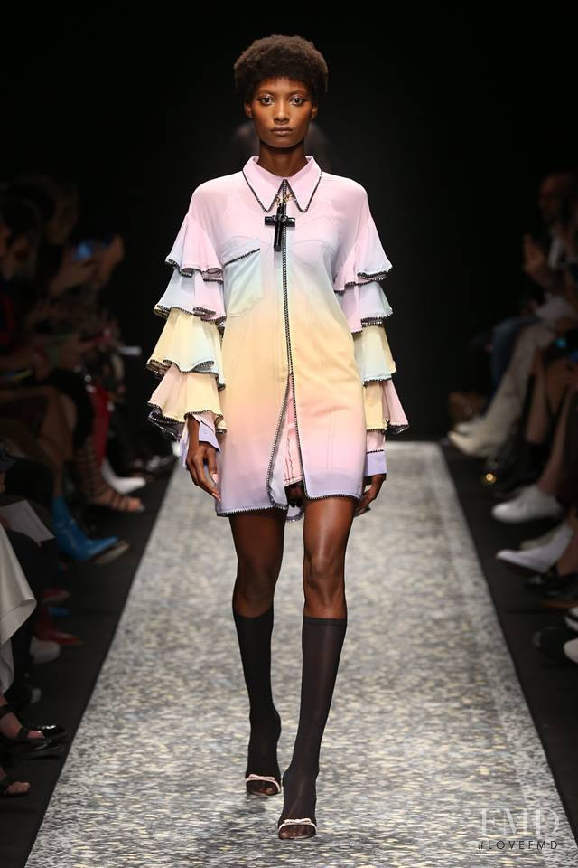 Mame Camara featured in  the Marco de Vincenzo fashion show for Spring/Summer 2019