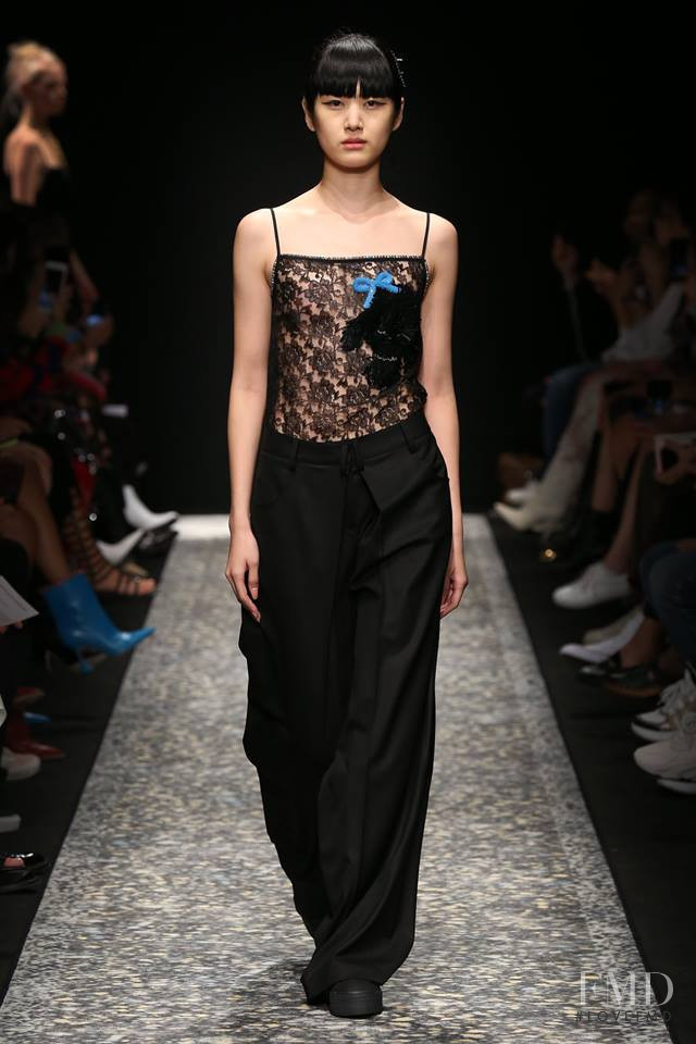 Kiko Arai featured in  the Marco de Vincenzo fashion show for Spring/Summer 2019