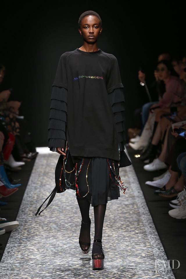 Nicole Atieno featured in  the Marco de Vincenzo fashion show for Spring/Summer 2019