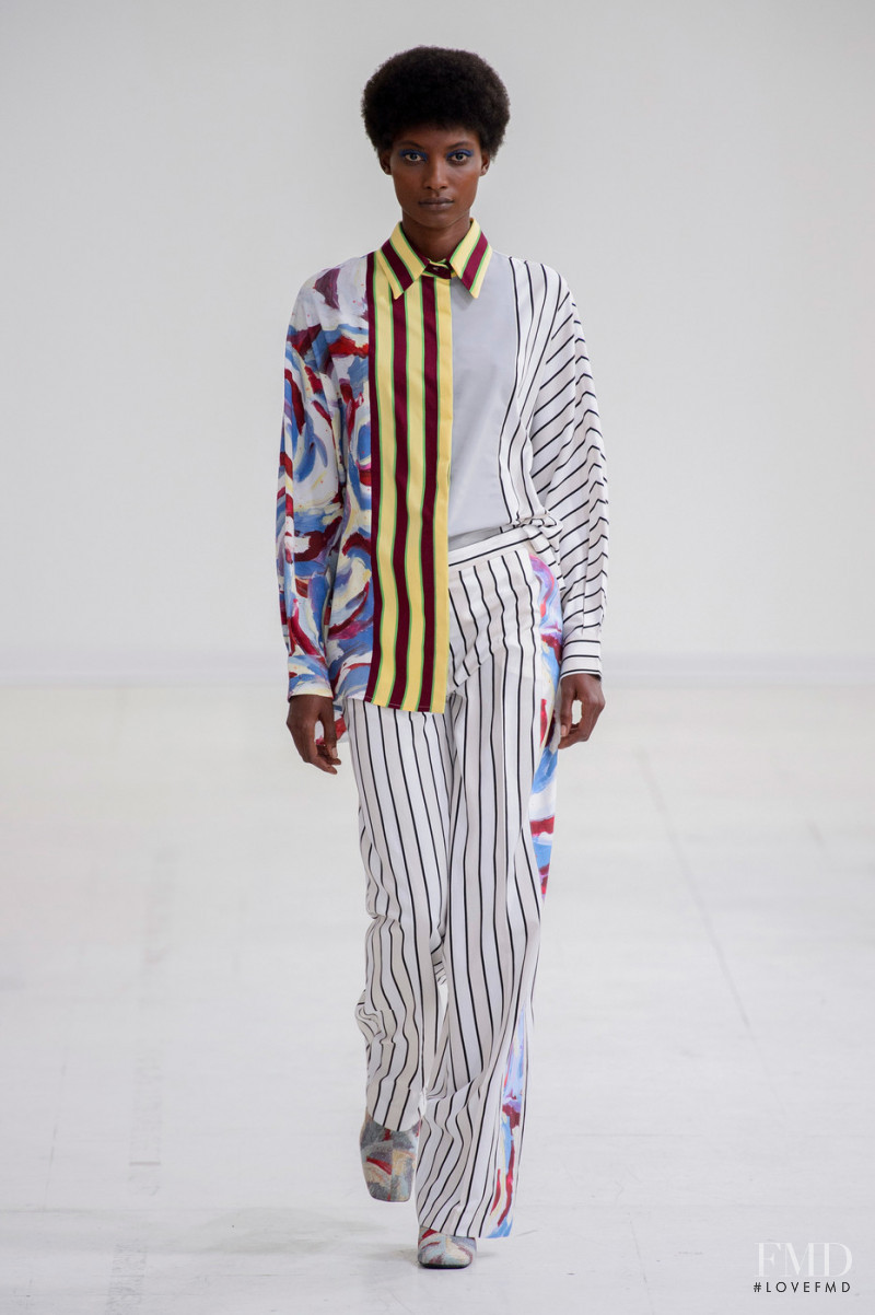 Mame Camara featured in  the Arthur Arbesser fashion show for Spring/Summer 2019