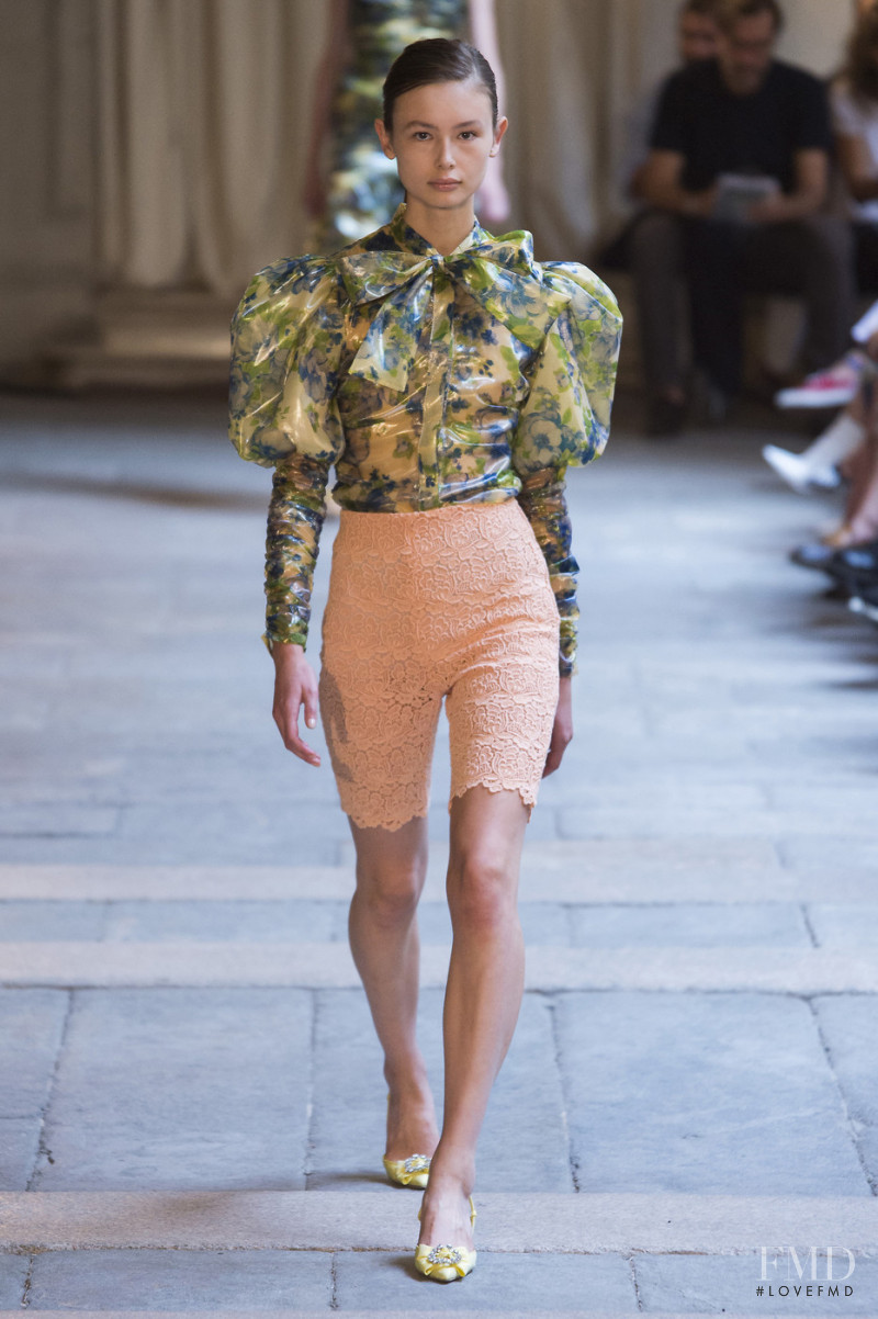 Emilia Arkensved featured in  the Vivetta fashion show for Spring/Summer 2019