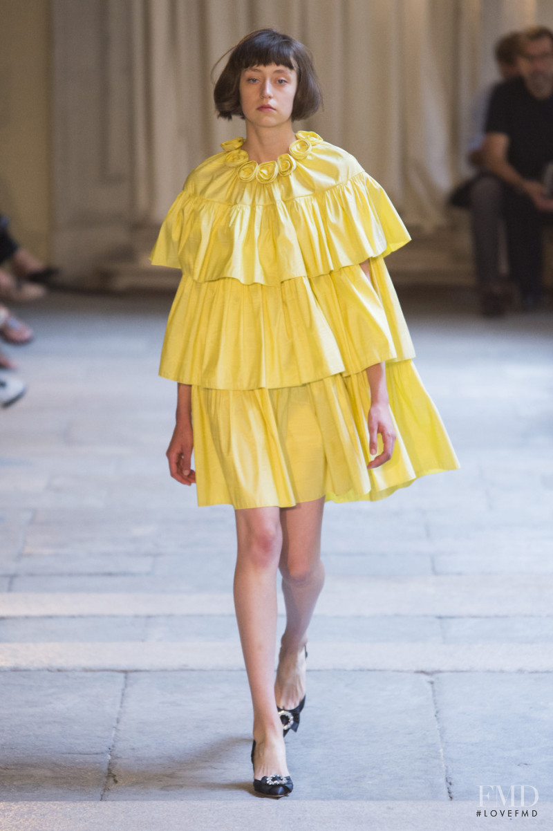 Delphine Armanville featured in  the Vivetta fashion show for Spring/Summer 2019