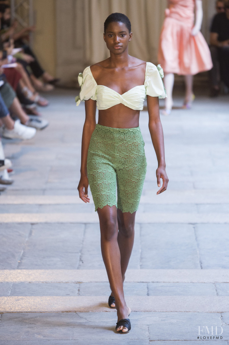 Tara Falla featured in  the Vivetta fashion show for Spring/Summer 2019