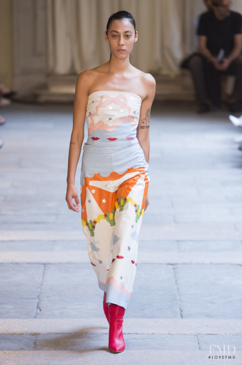 Gaia Orgeas featured in  the Vivetta fashion show for Spring/Summer 2019