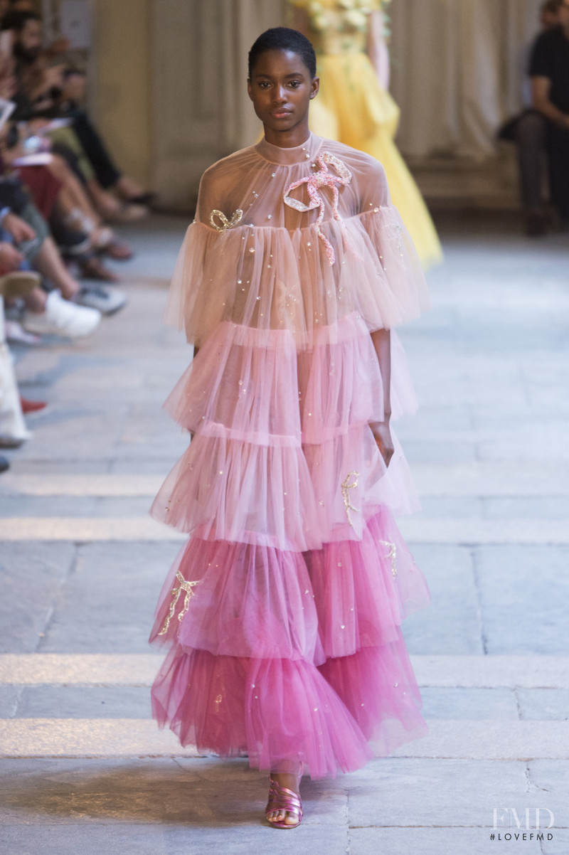 Tara Falla featured in  the Vivetta fashion show for Spring/Summer 2019