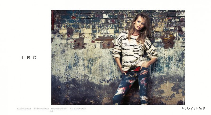 Edita Vilkeviciute featured in  the IRO Paris advertisement for Autumn/Winter 2012