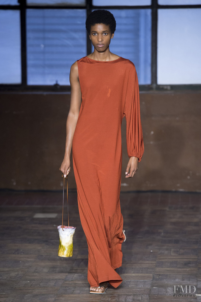 Kathia Nseke featured in  the Erika Cavallini fashion show for Autumn/Winter 2019