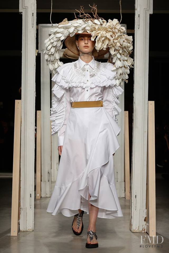 Talia Ferralis featured in  the Antonio Marras fashion show for Spring/Summer 2019