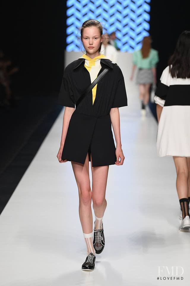 Noor Chaltin featured in  the Anteprima fashion show for Spring/Summer 2019