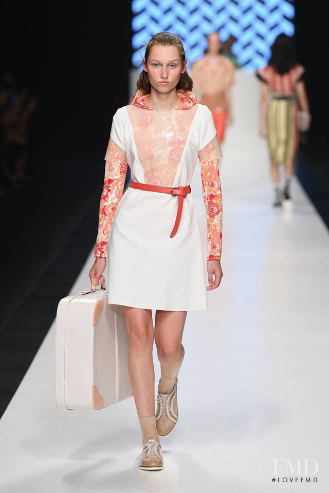 Elien Swalens featured in  the Anteprima fashion show for Spring/Summer 2019