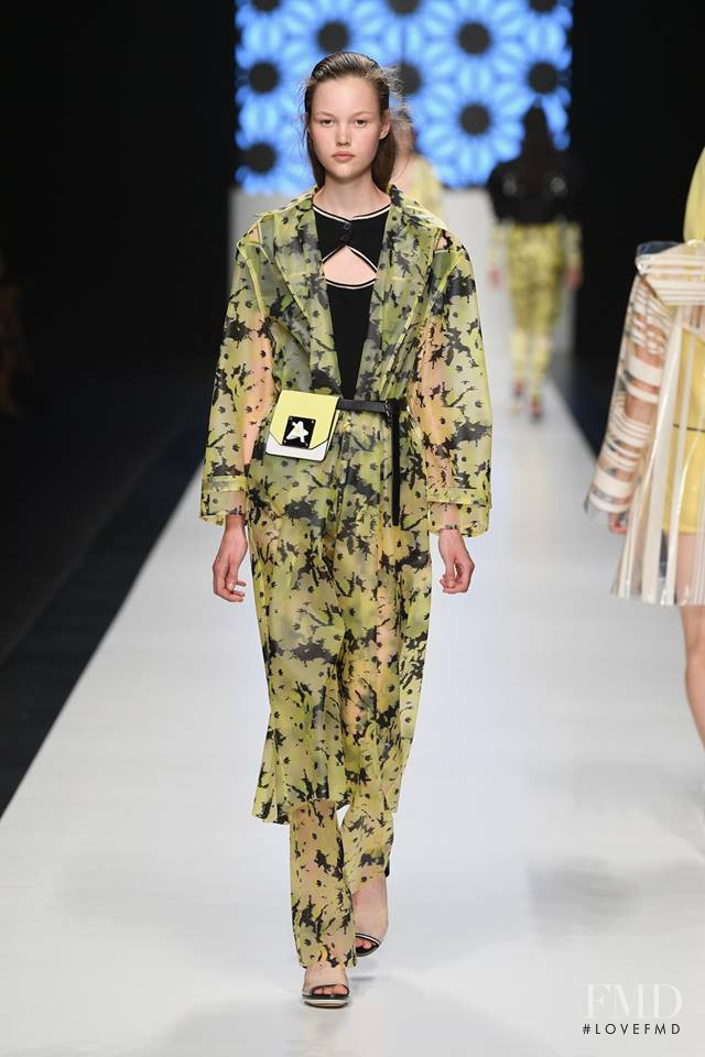Noor Chaltin featured in  the Anteprima fashion show for Spring/Summer 2019