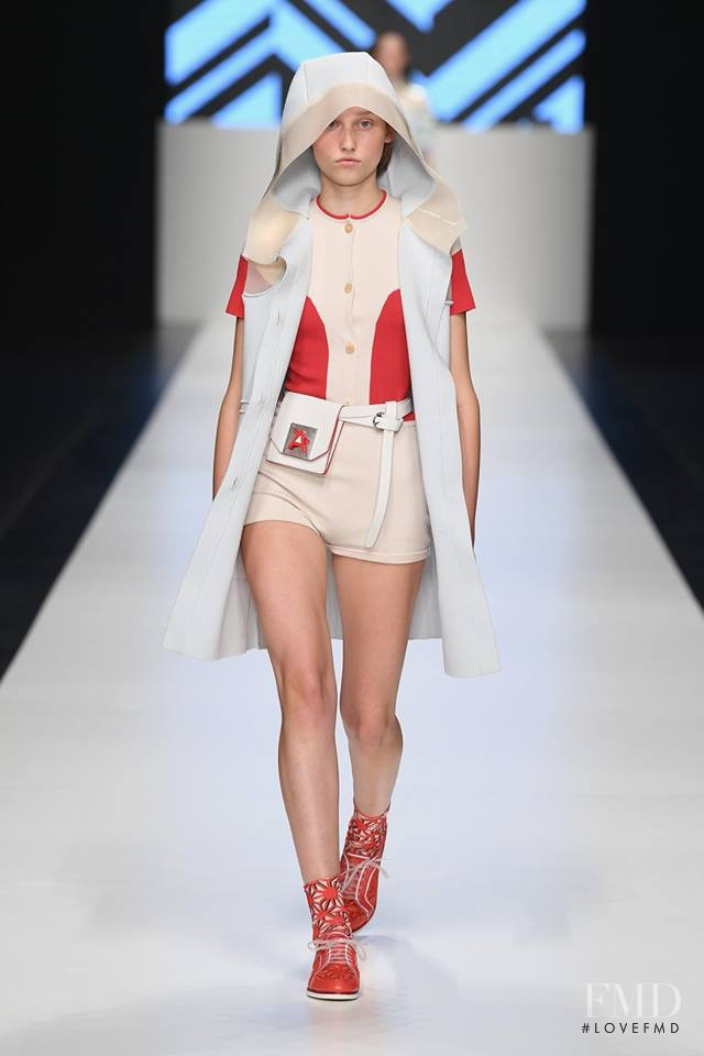 Elien Swalens featured in  the Anteprima fashion show for Spring/Summer 2019