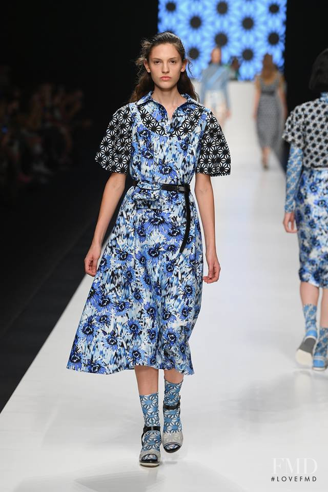 Chiara Frizzera featured in  the Anteprima fashion show for Spring/Summer 2019