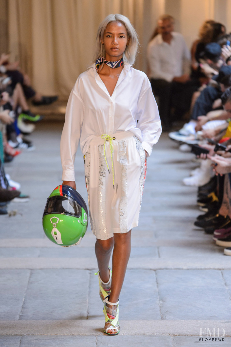 Ariela Soares featured in  the Iceberg fashion show for Spring/Summer 2019