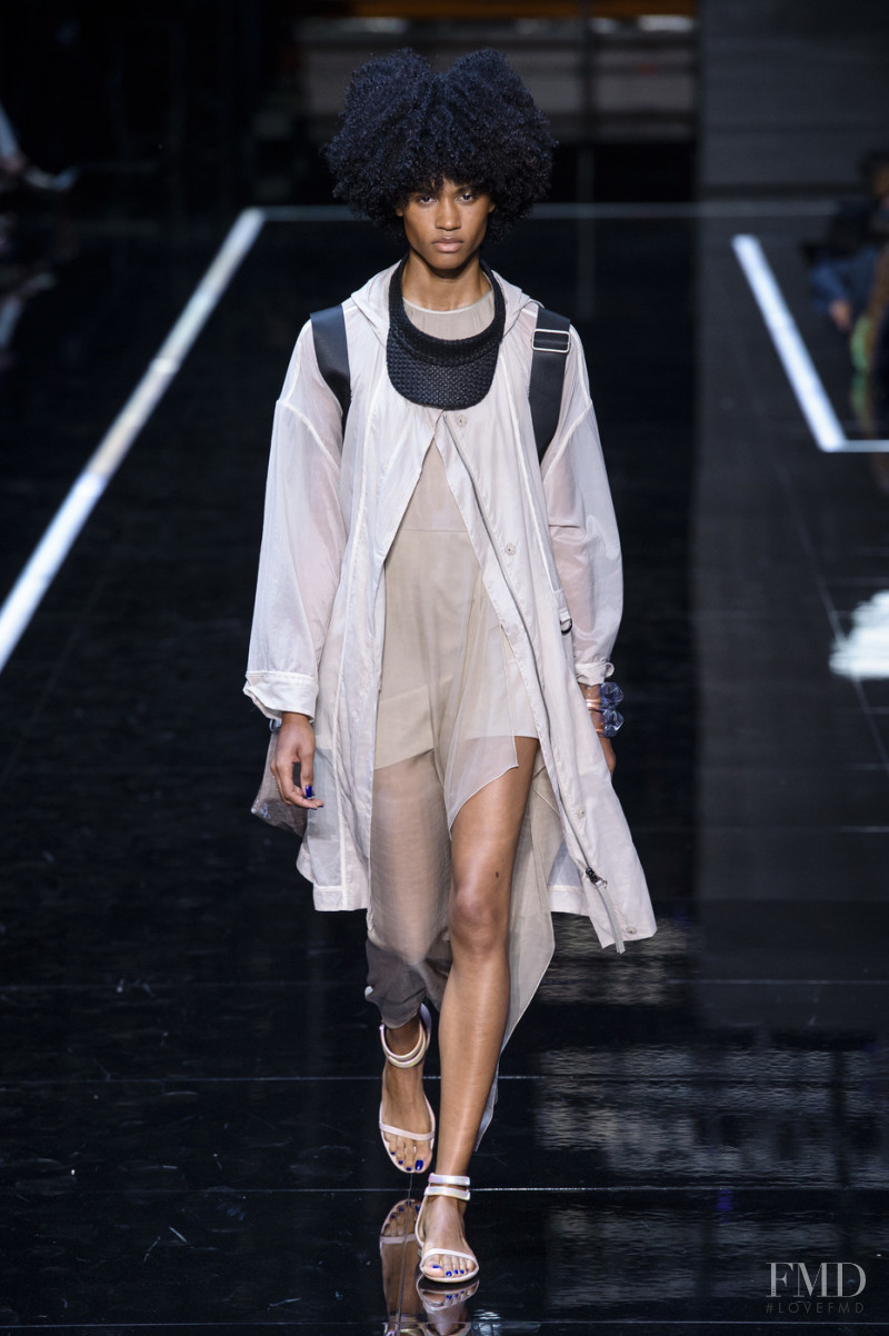 Venissa Bruce Biggs featured in  the Emporio Armani fashion show for Spring/Summer 2019