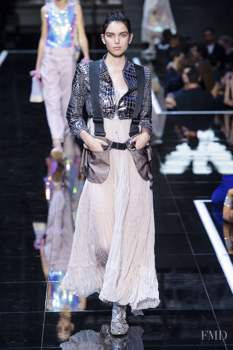 Sanne De Roo featured in  the Emporio Armani fashion show for Spring/Summer 2019