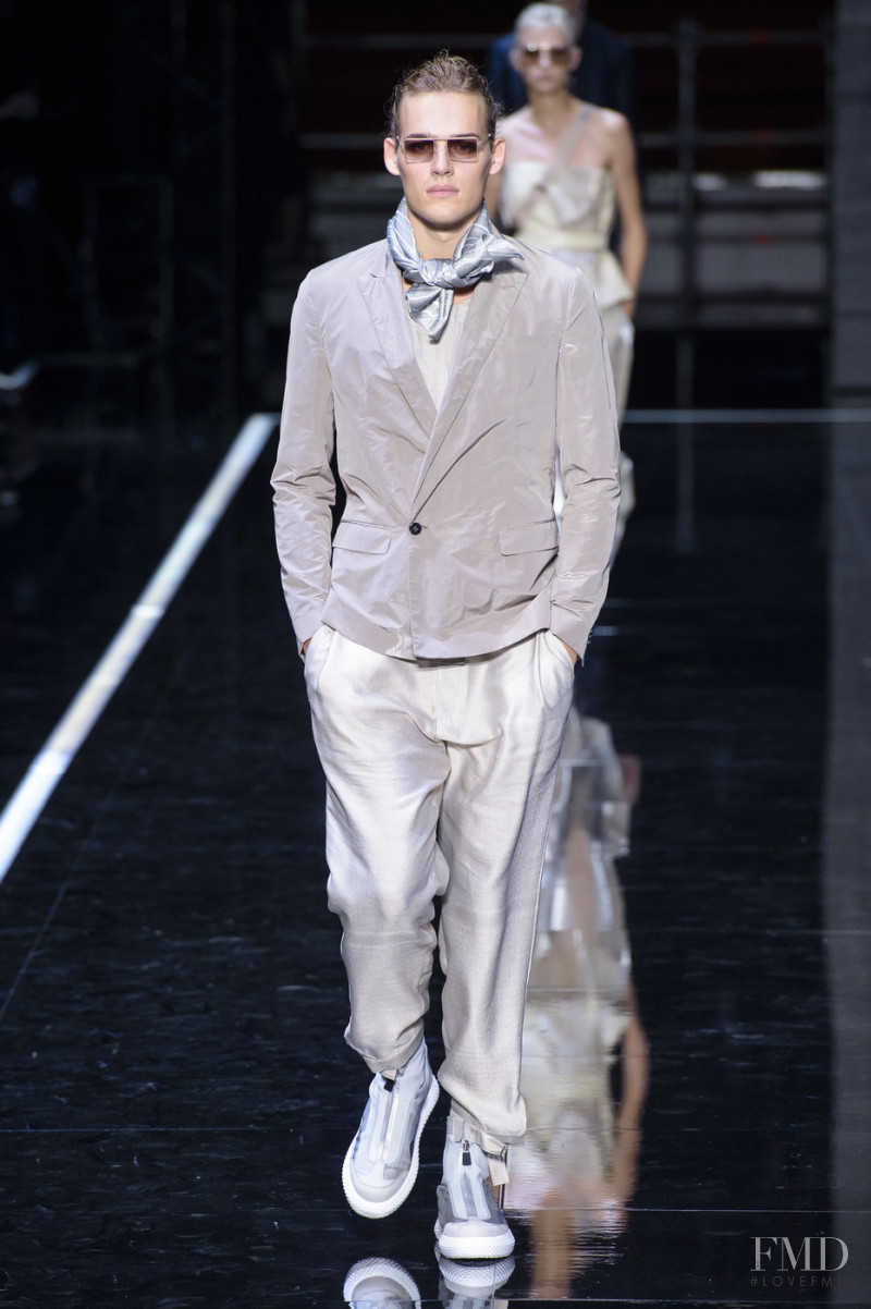 Ton Heukels featured in  the Emporio Armani fashion show for Spring/Summer 2019