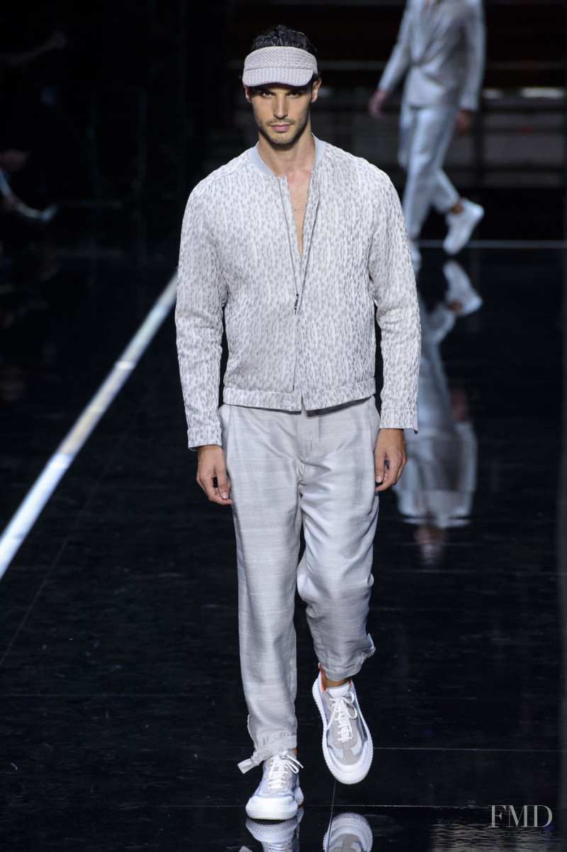 Alessio Petrazzuoli featured in  the Emporio Armani fashion show for Spring/Summer 2019