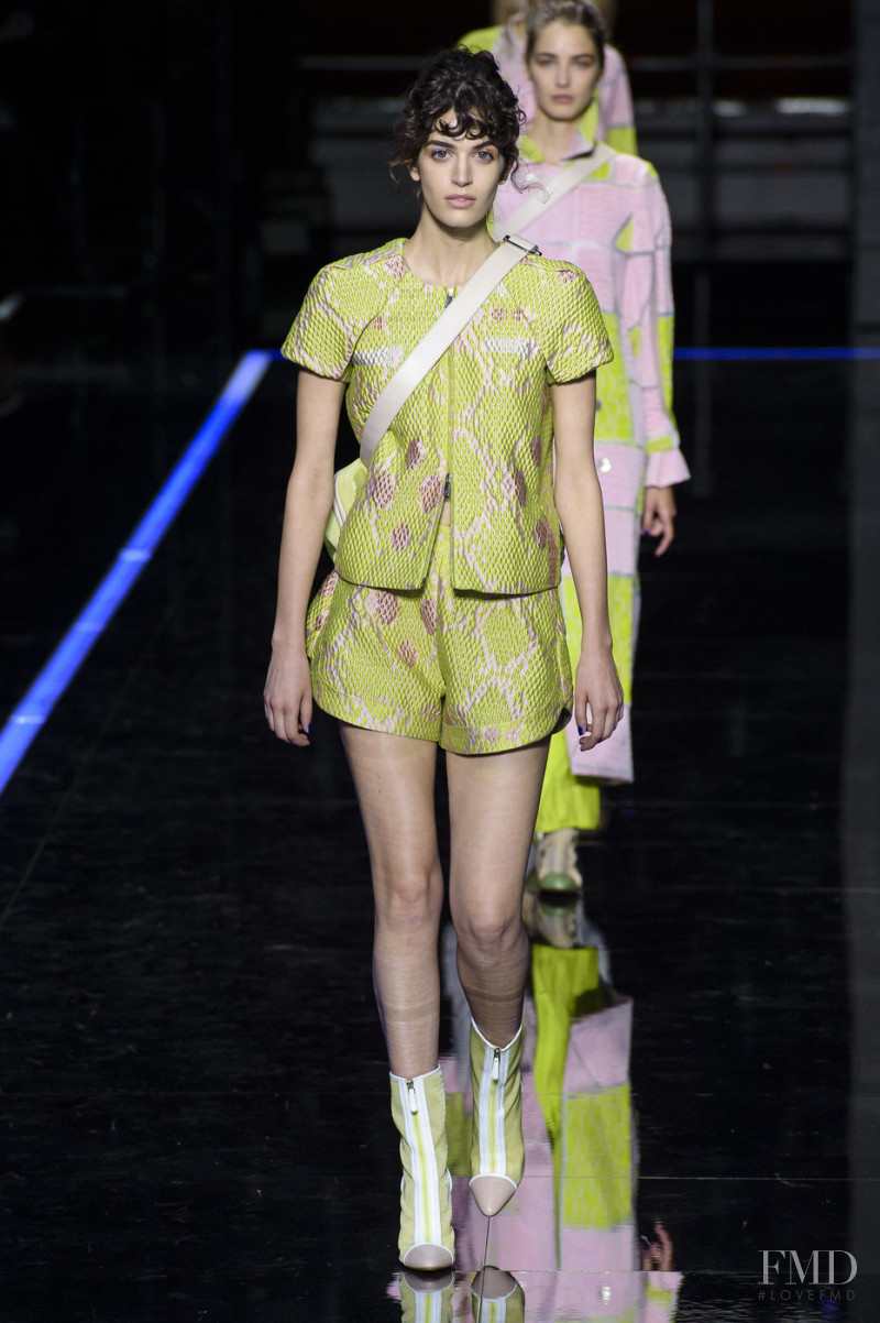 Greta Ferro featured in  the Emporio Armani fashion show for Spring/Summer 2019