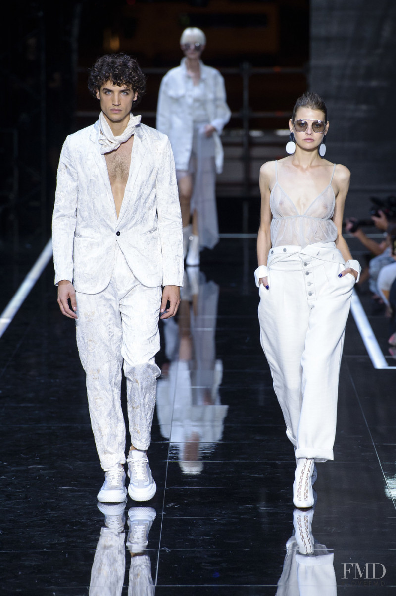 Federico Novello featured in  the Emporio Armani fashion show for Spring/Summer 2019