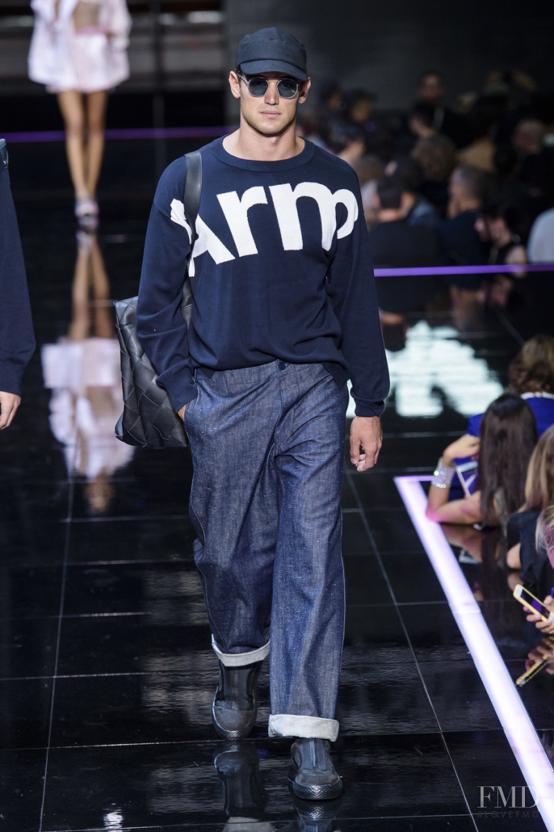 Giacomo Cavalli featured in  the Emporio Armani fashion show for Spring/Summer 2019