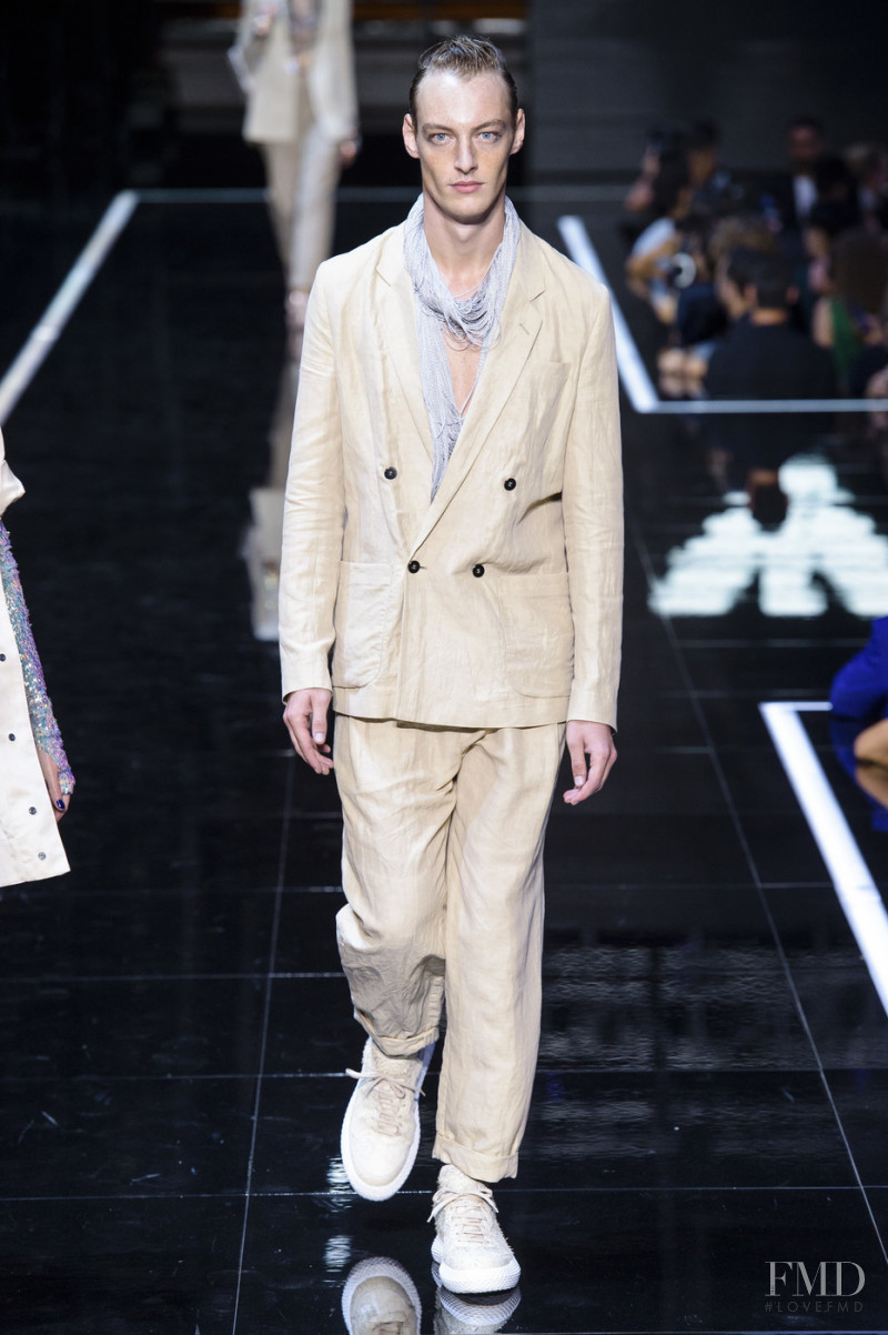 Roberto Sipos featured in  the Emporio Armani fashion show for Spring/Summer 2019