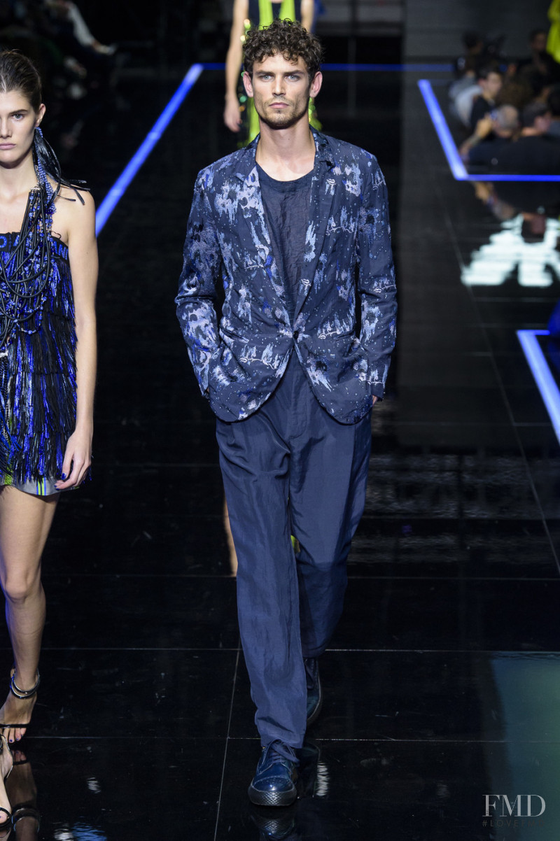 Arthur Gosse featured in  the Emporio Armani fashion show for Spring/Summer 2019