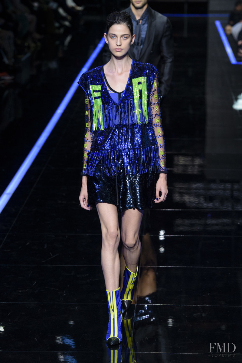 Erin Treschel featured in  the Emporio Armani fashion show for Spring/Summer 2019