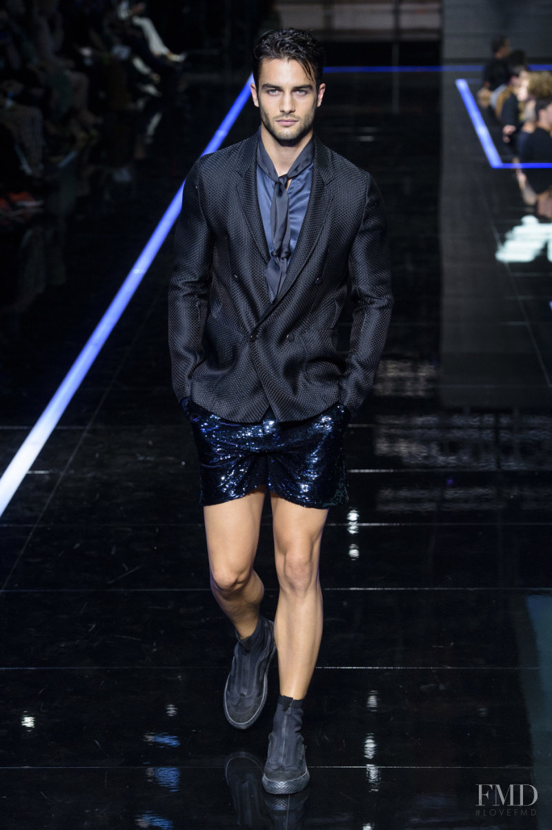 Aleksandar Rusic featured in  the Emporio Armani fashion show for Spring/Summer 2019