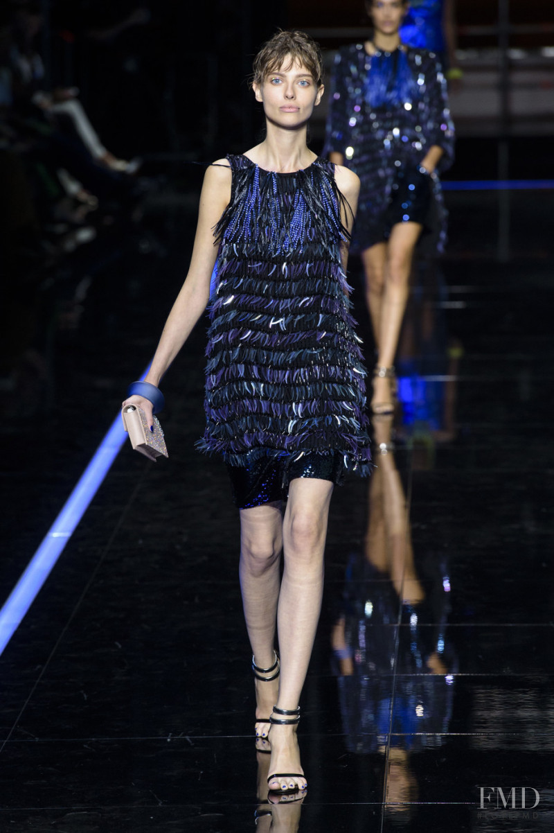 Anna Zasada featured in  the Emporio Armani fashion show for Spring/Summer 2019