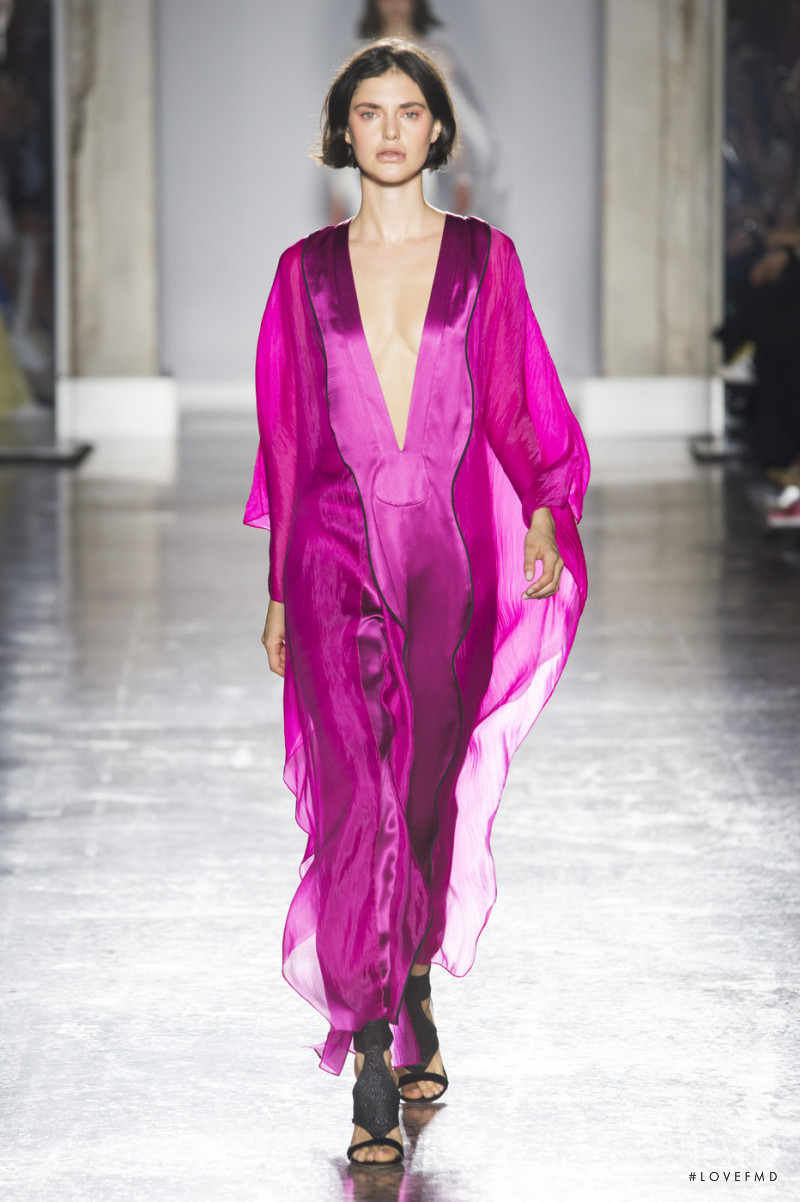 Alexandra Binaris featured in  the Genny fashion show for Spring/Summer 2019