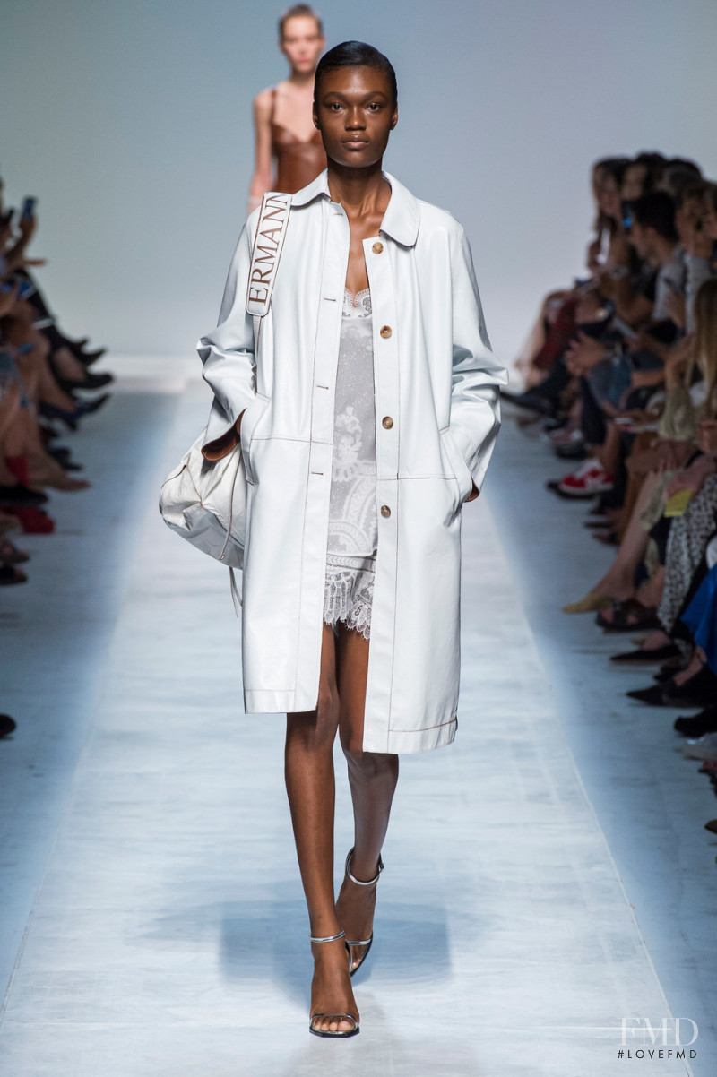 Naki Depass featured in  the Ermanno Scervino fashion show for Spring/Summer 2019
