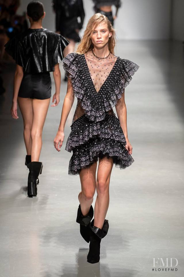 Rebecca Leigh Longendyke featured in  the Philosophy di Lorenzo Serafini fashion show for Spring/Summer 2019