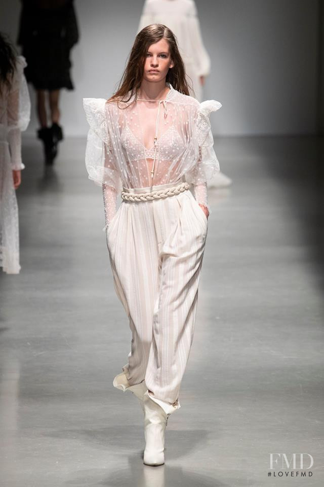 Ansolet Rossouw featured in  the Philosophy di Lorenzo Serafini fashion show for Spring/Summer 2019