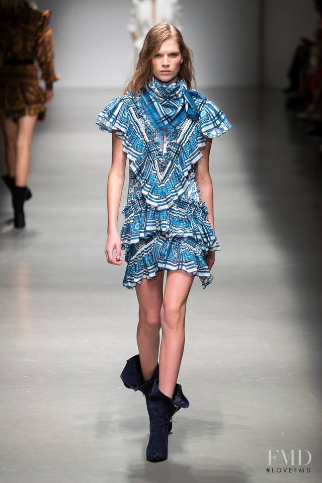 Sara Eirud featured in  the Philosophy di Lorenzo Serafini fashion show for Spring/Summer 2019