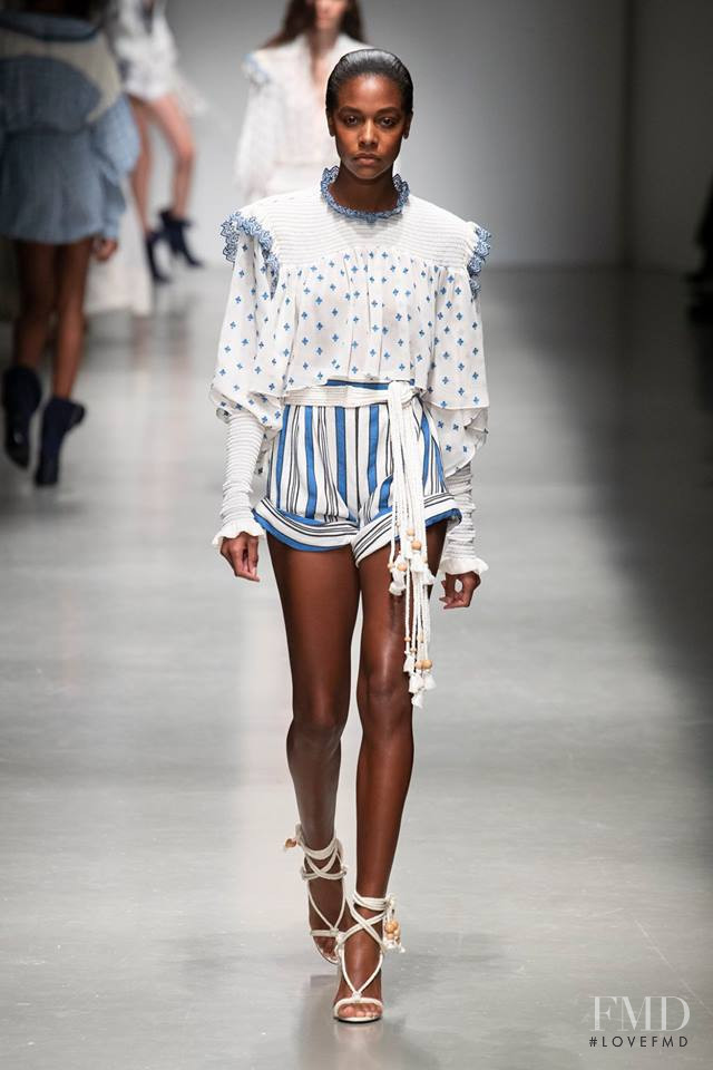 Karly Loyce featured in  the Philosophy di Lorenzo Serafini fashion show for Spring/Summer 2019