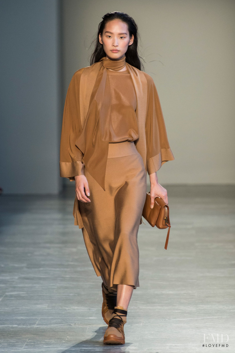 Yoonmi Sun featured in  the Agnona fashion show for Spring/Summer 2019